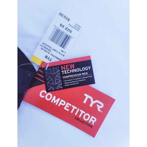 TYR Men's 9" Competitor Tri Shorts Triathalon RCMNXP6A w/ Pad $70 MSRP Black, XS - Picture 13 of 13